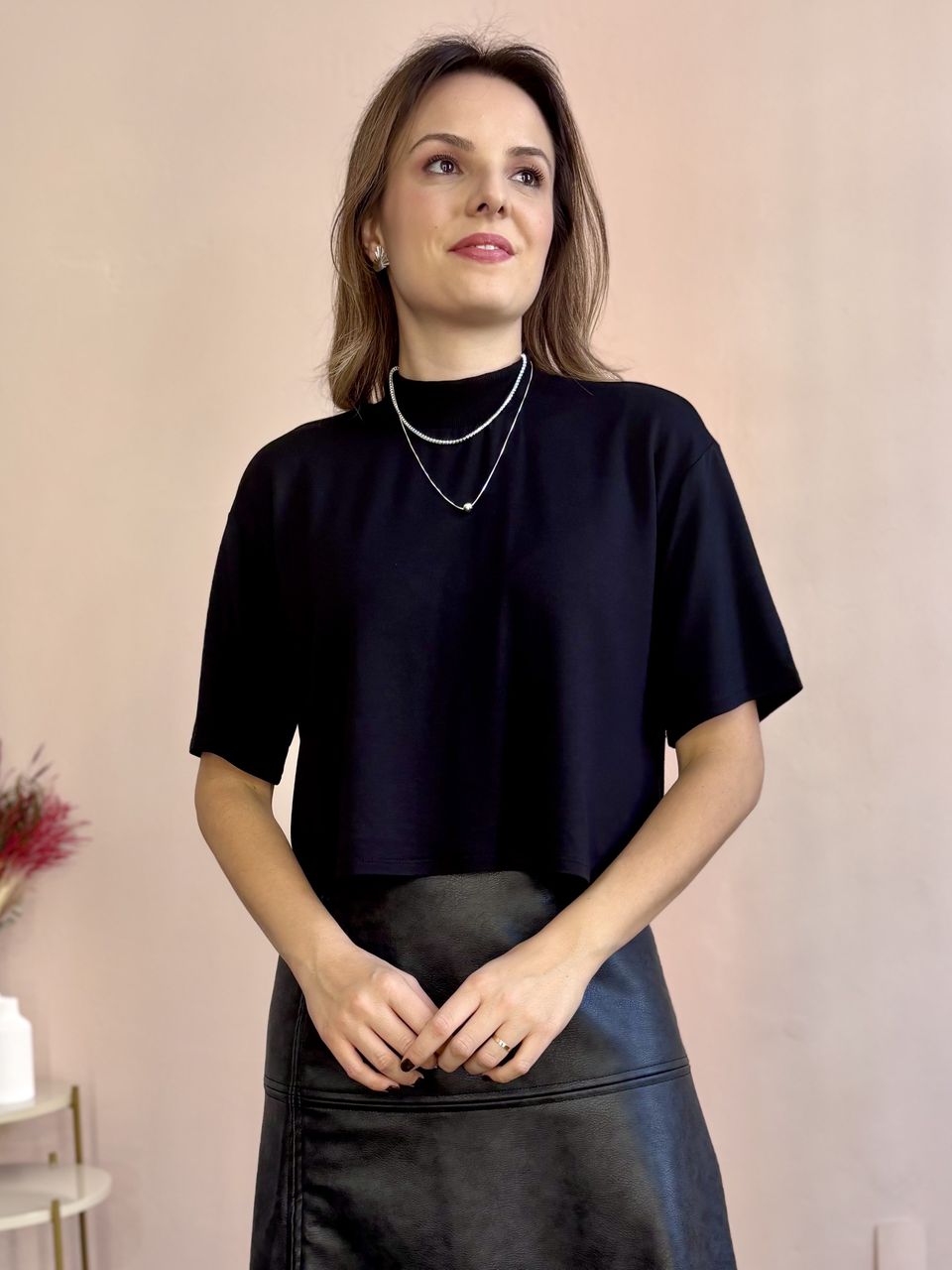 Blusa Moletinho - Preta - DONNA LELLA