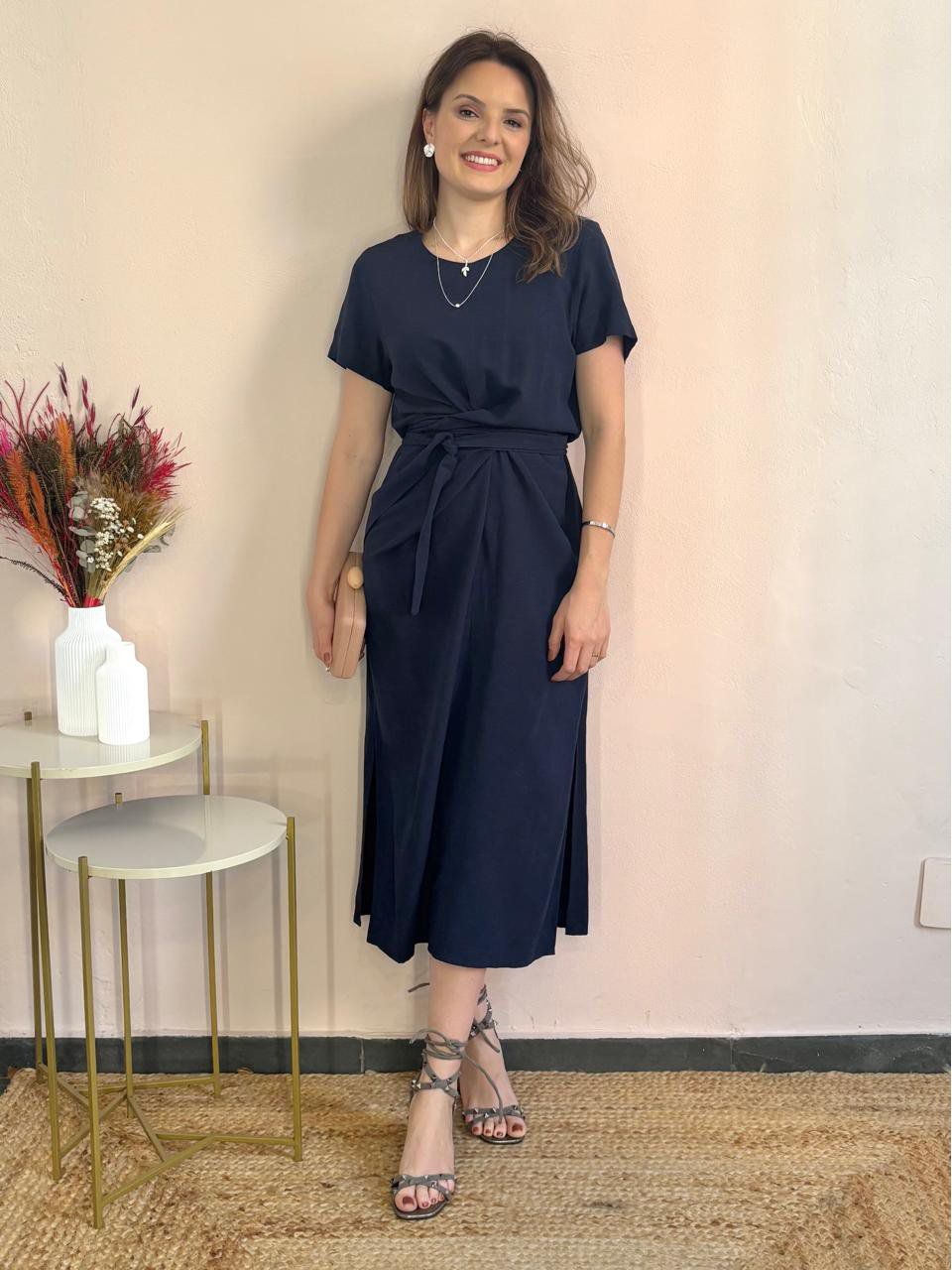 Vestido Nice - Marinho - DONNA LELLA