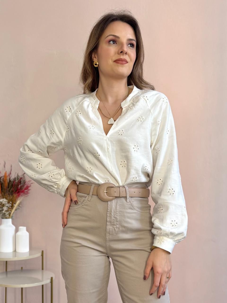 Bata Bordada - Offwhite - DONNA LELLA