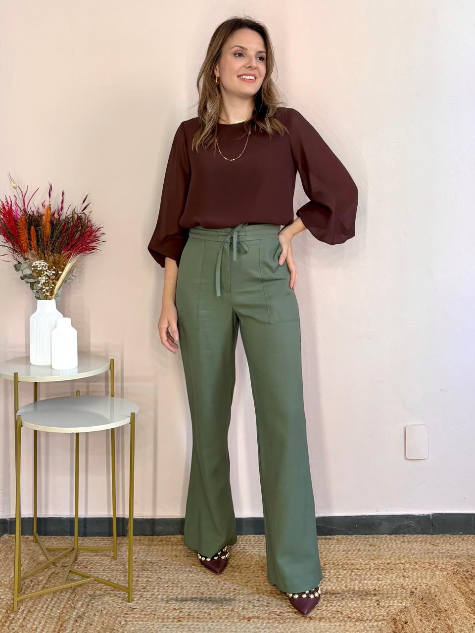 Calça Dandara - Verde - DONNA LELLA