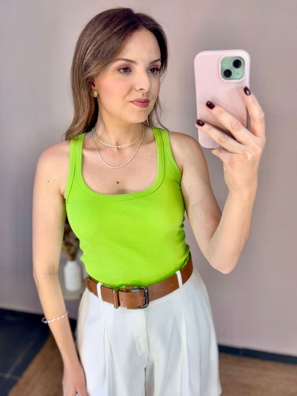 Regata Canelada Decote U - DONNA LELLA