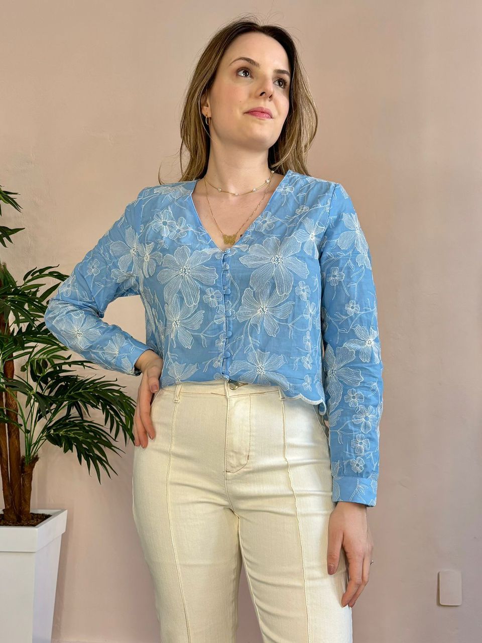 Blusa Bordada Serena - DONNA LELLA