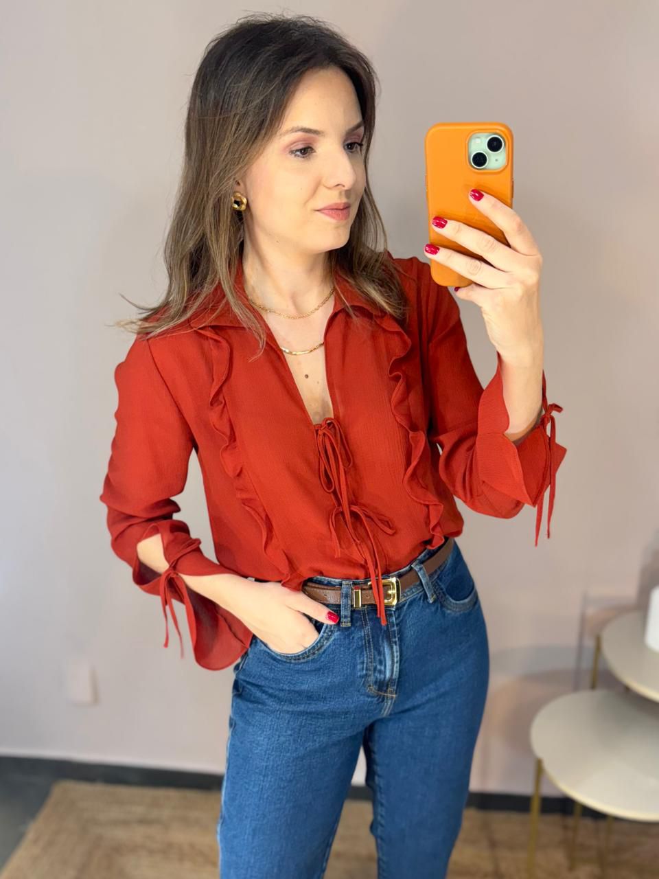 Camisa Cecilia Laços - DONNA LELLA