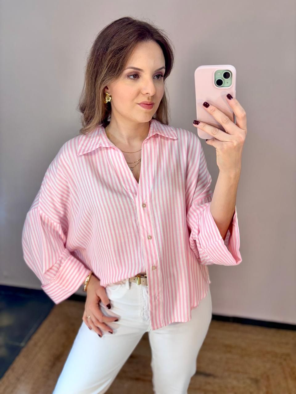 Camisa Listrada Oversized - DONNA LELLA