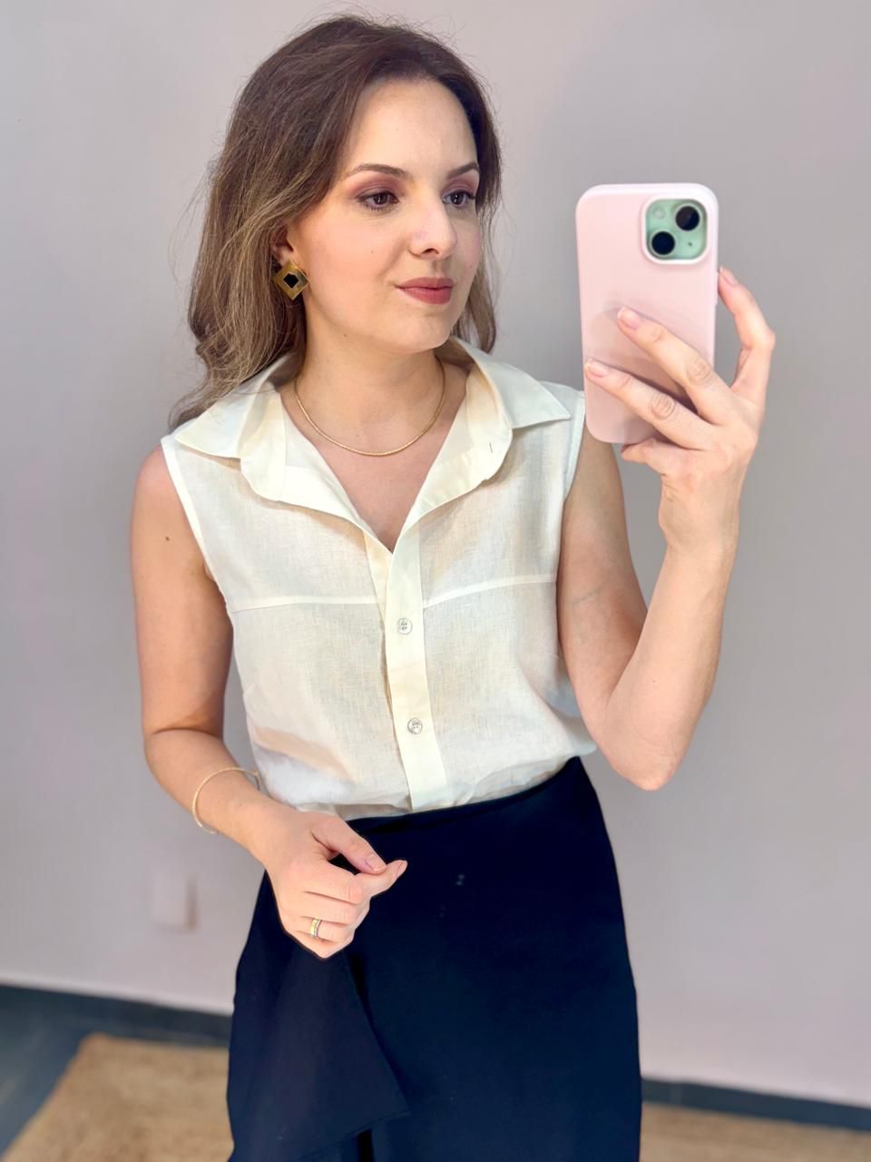 Camisa Linho Carmine - DONNA LELLA