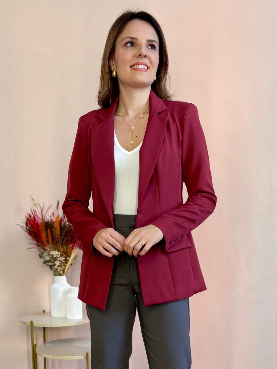 Blazer Marina - Vinho - DONNA LELLA