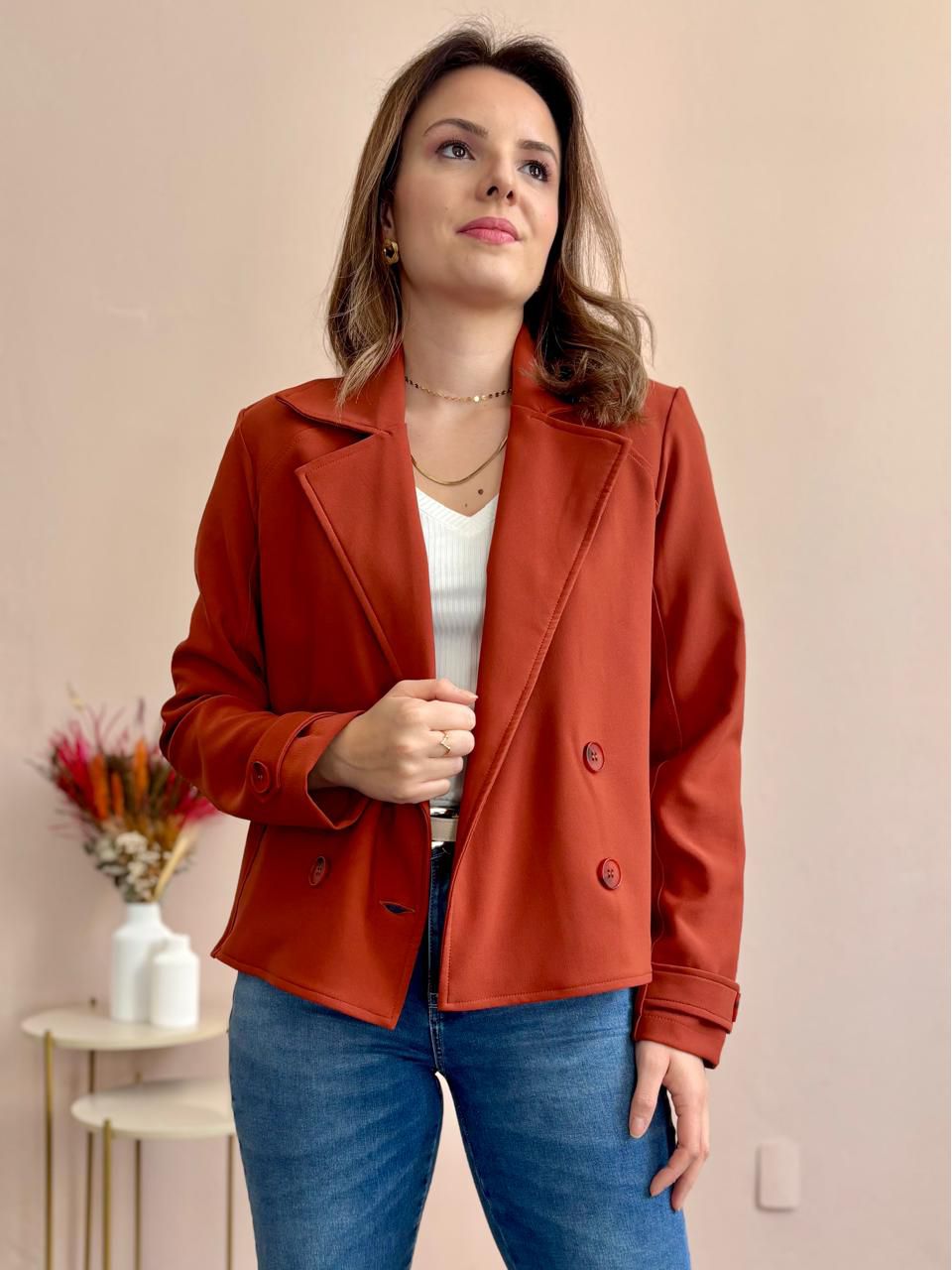 Casaco Trench Coat - Terracota - DONNA LELLA
