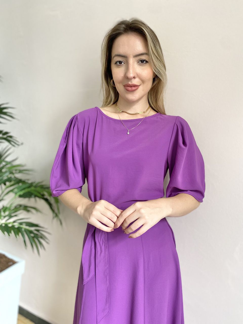 Blusa Bruna Crepe - Orquídea - DONNA LELLA