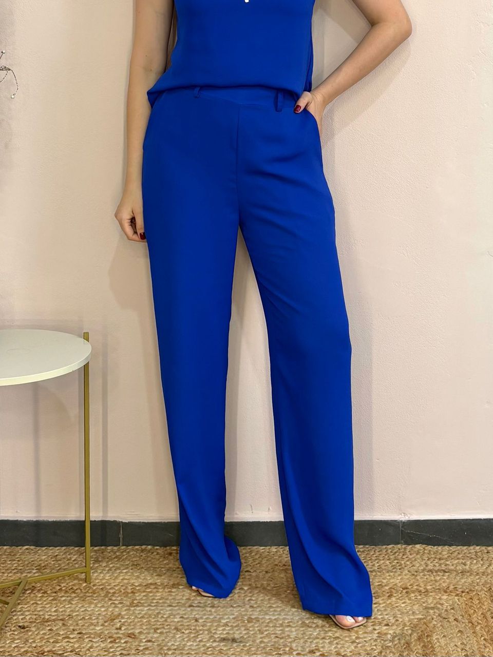 Calça Reta Gisele - Azul - DONNA LELLA