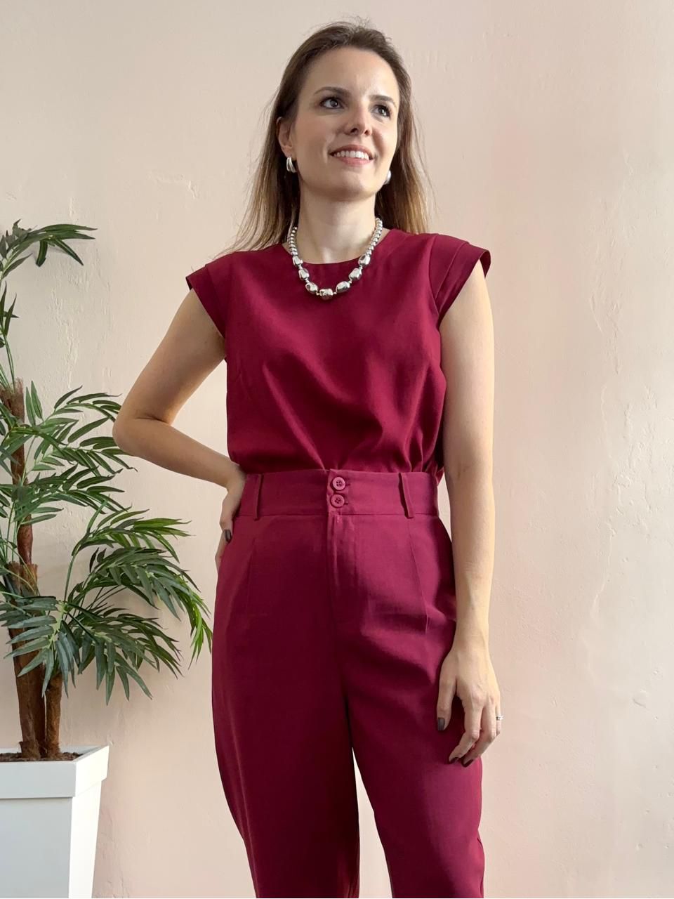 Blusa Erica - Cereja - DONNA LELLA