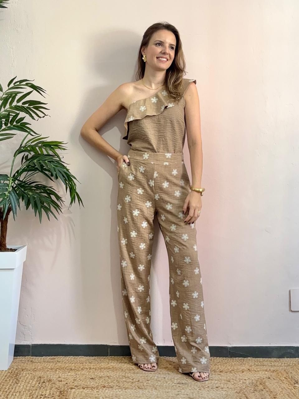 Calça Marisa Bordada - DONNA LELLA