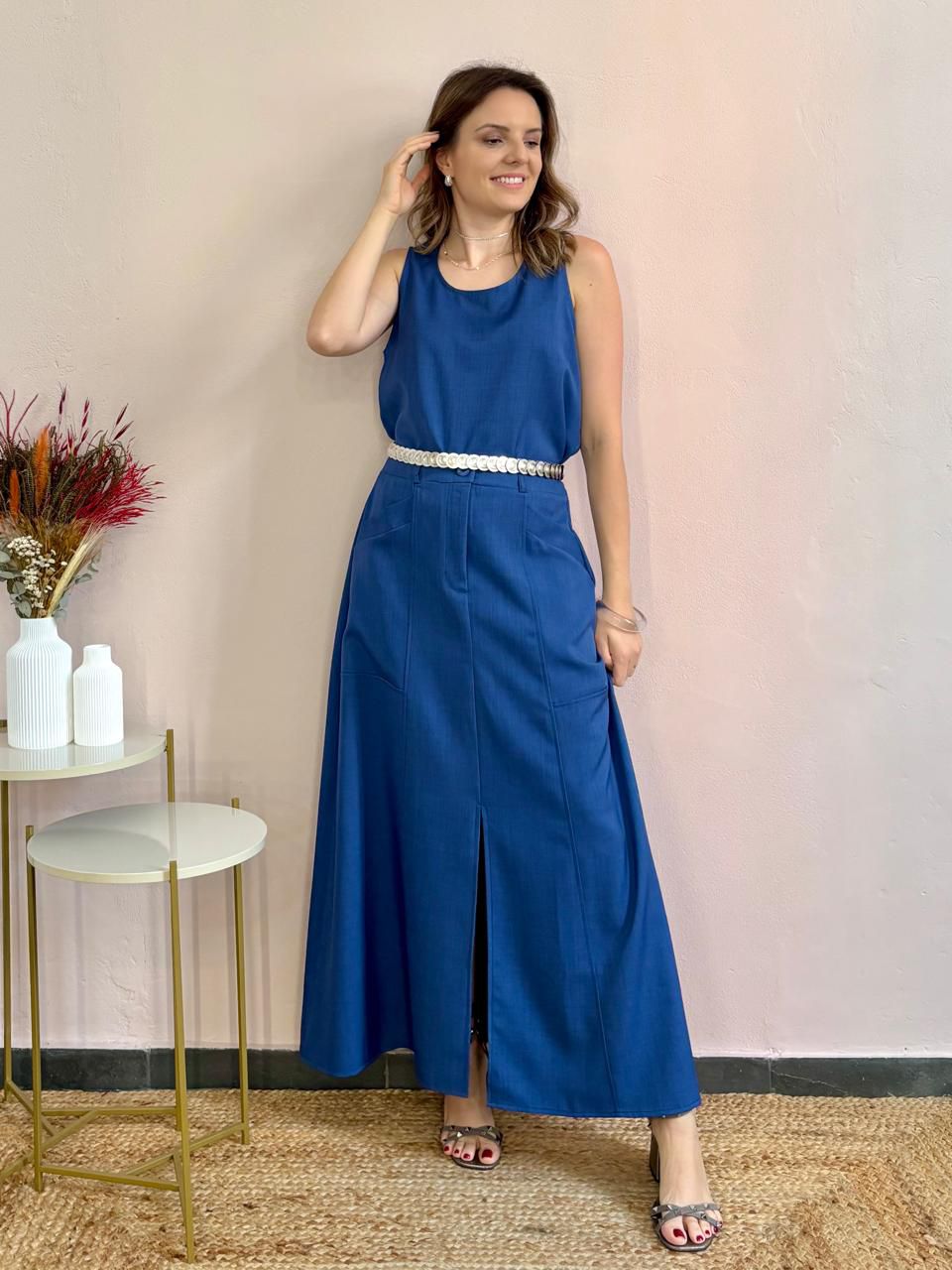 Saia Melissa - Azul - DONNA LELLA