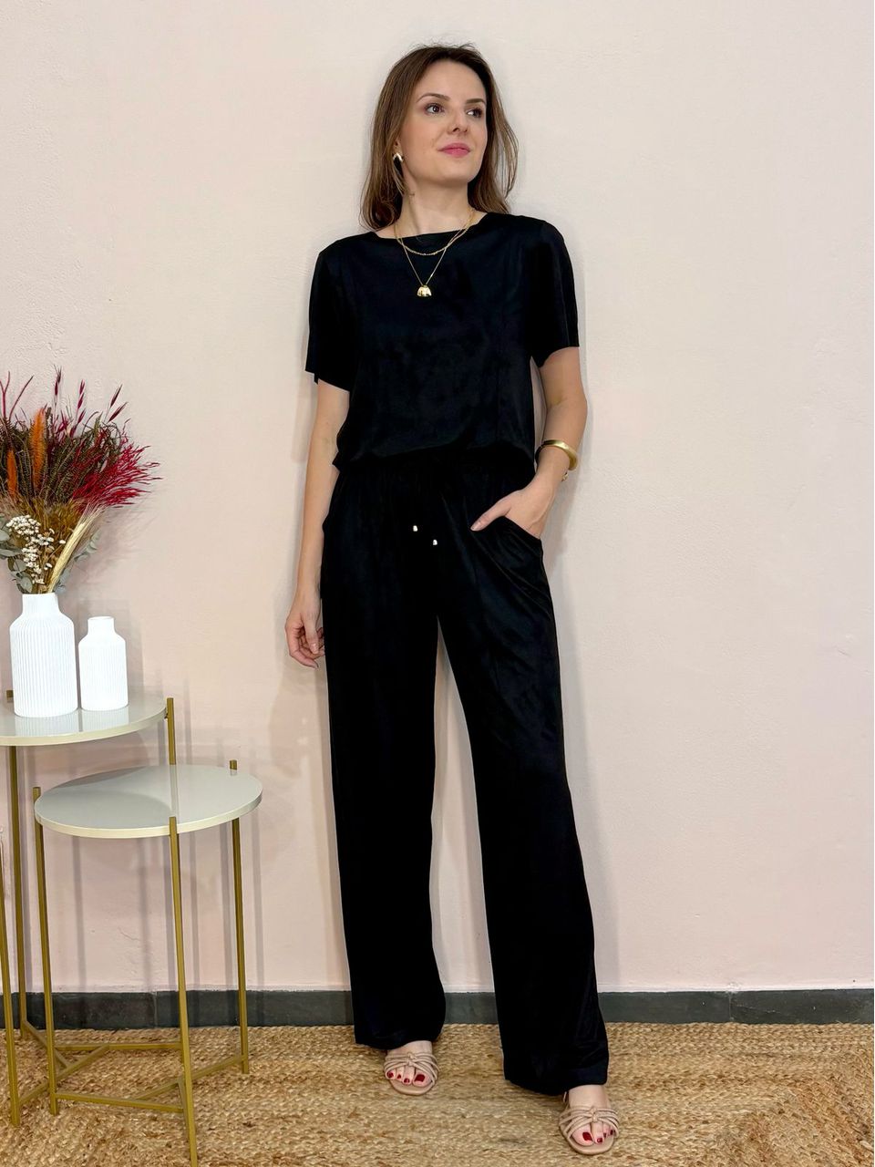 Conjunto Suede Leticia - Preto - DONNA LELLA
