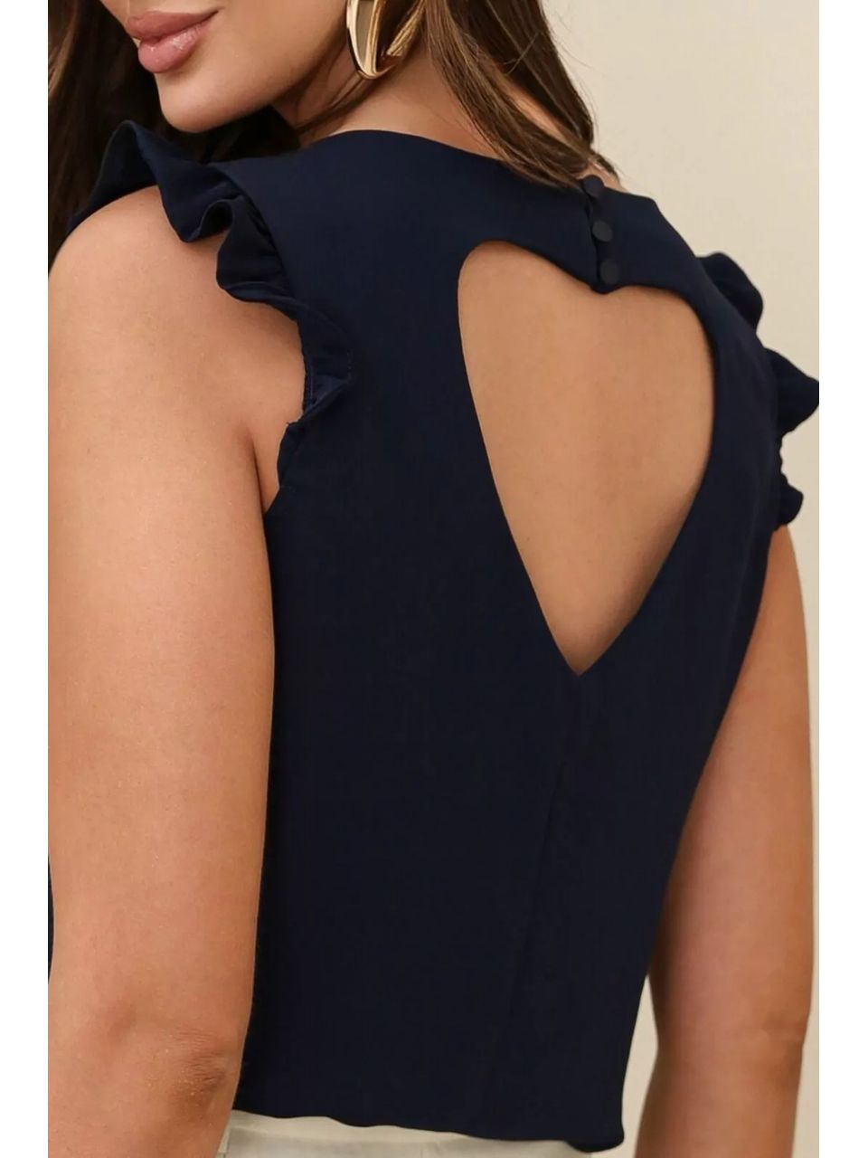 Blusa Coração - Marinho - DONNA LELLA