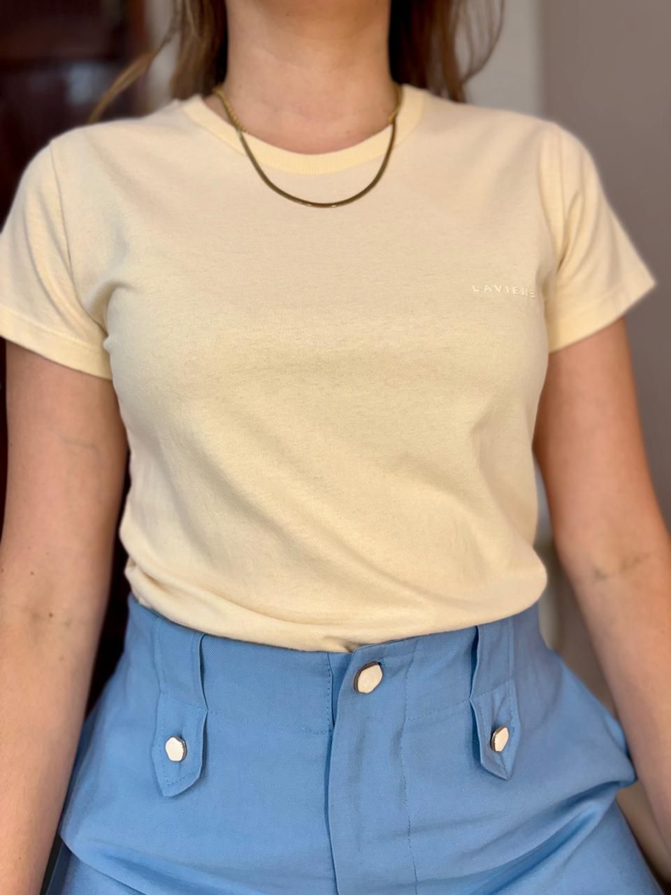 Tshirt Essencial - Creme - DONNA LELLA