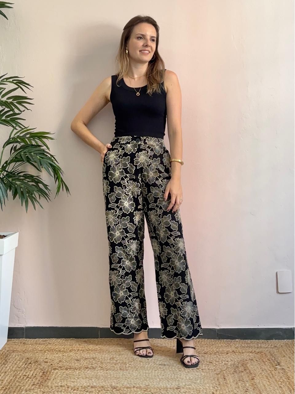 Calça Bordada - DONNA LELLA