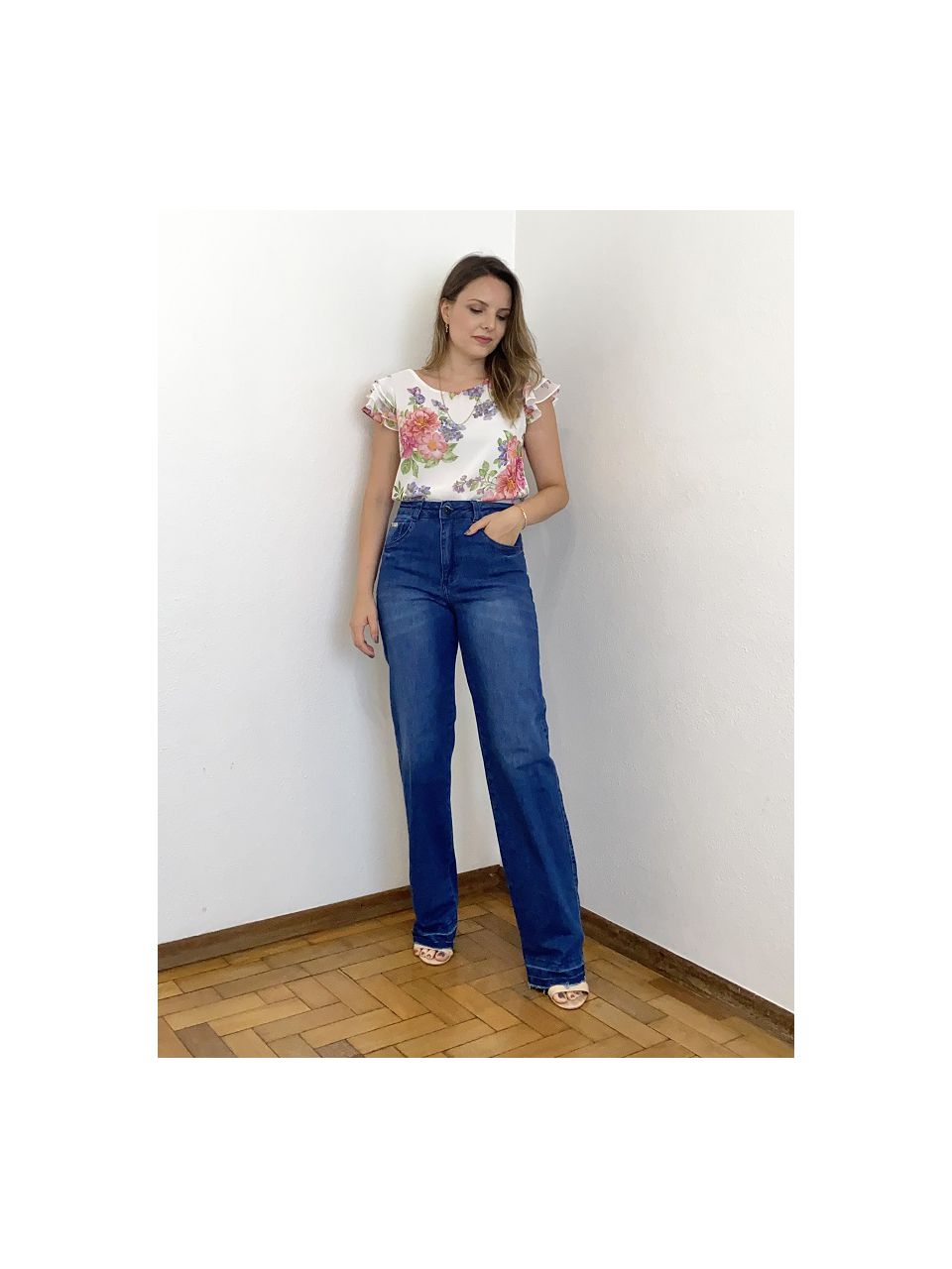 Calça Wide Leg Jeans - DONNA LELLA