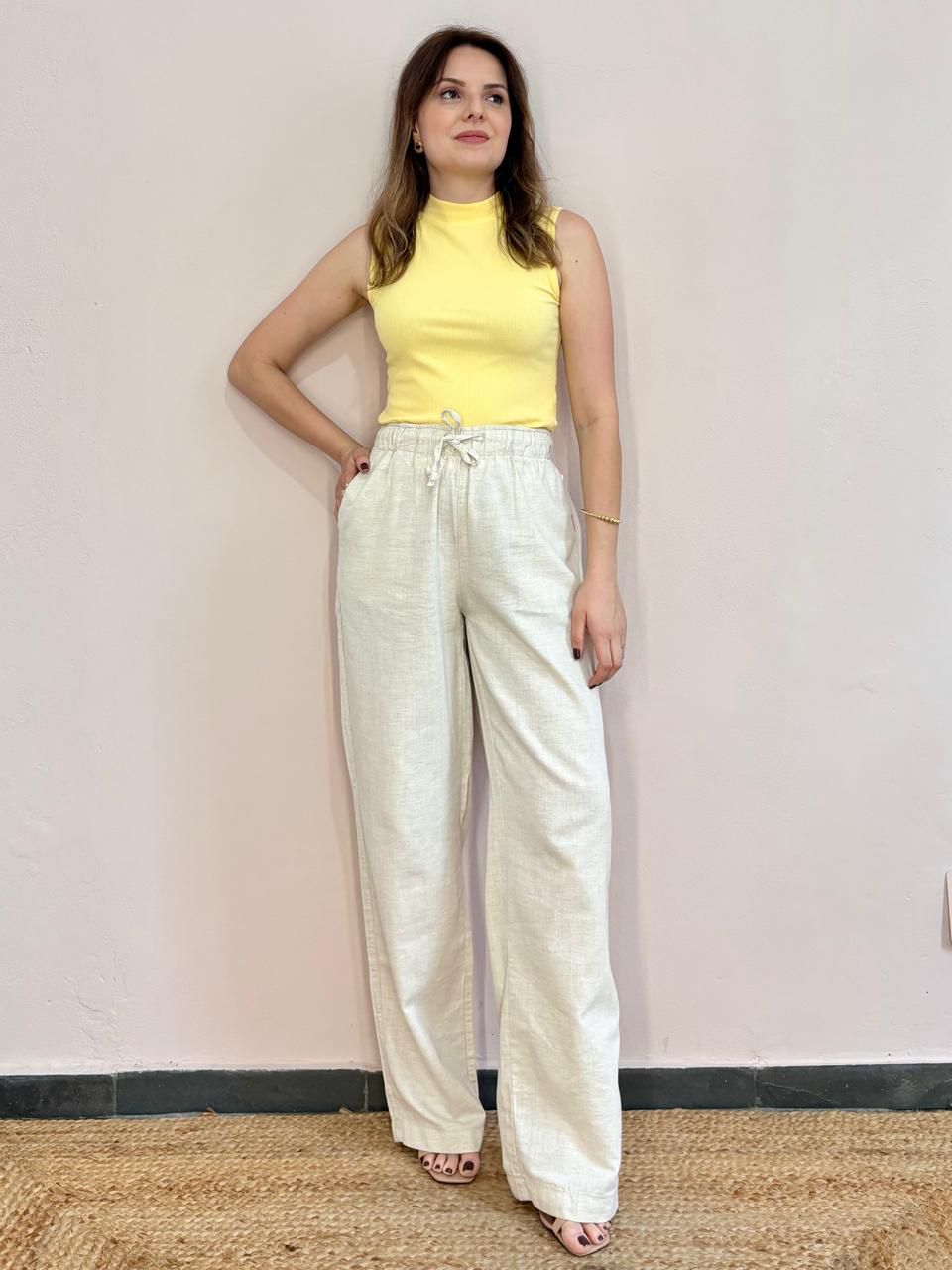 Calça Linen Wide Leg - DONNA LELLA