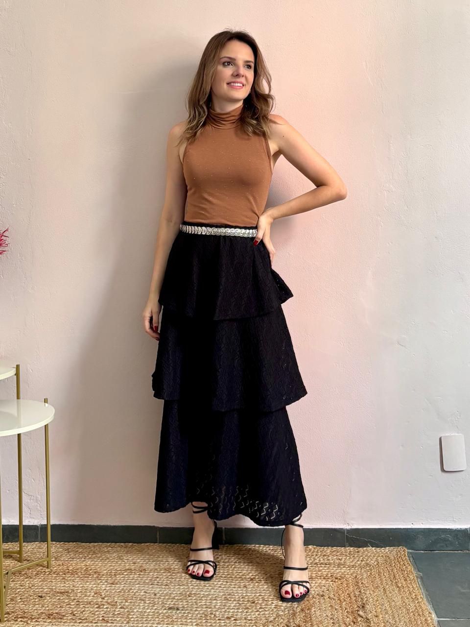Saia Camadas Renda - DONNA LELLA