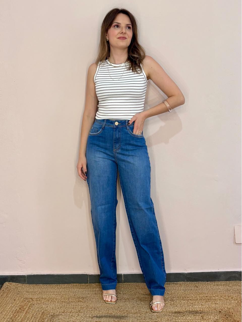 Calça Diana Jeans Reta - DONNA LELLA