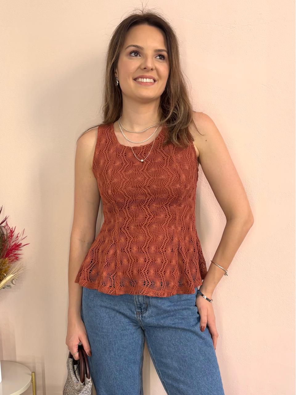 Blusa Caliope - Amendoa - DONNA LELLA