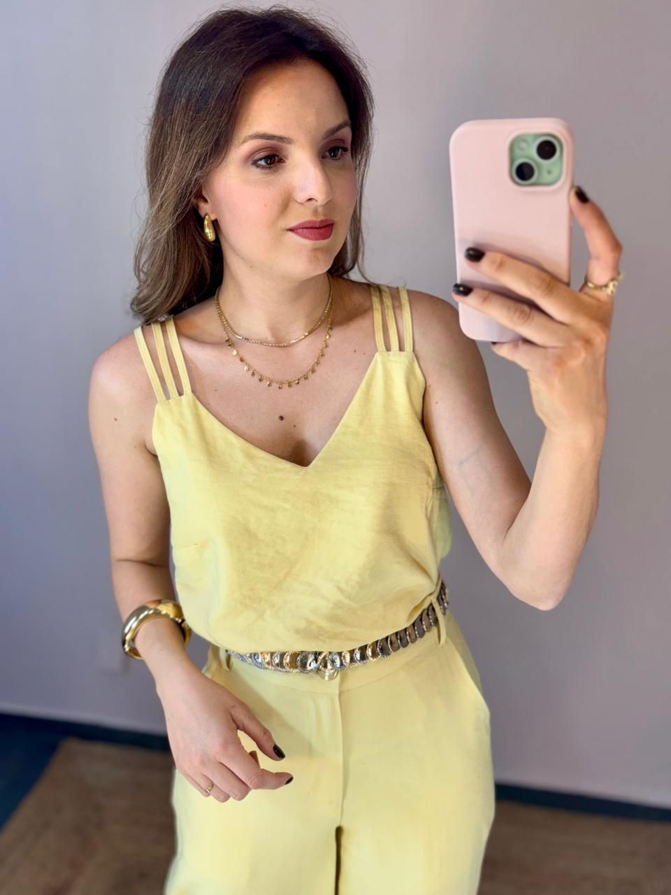 Regata Wana - Amarelo Manteiga - DONNA LELLA