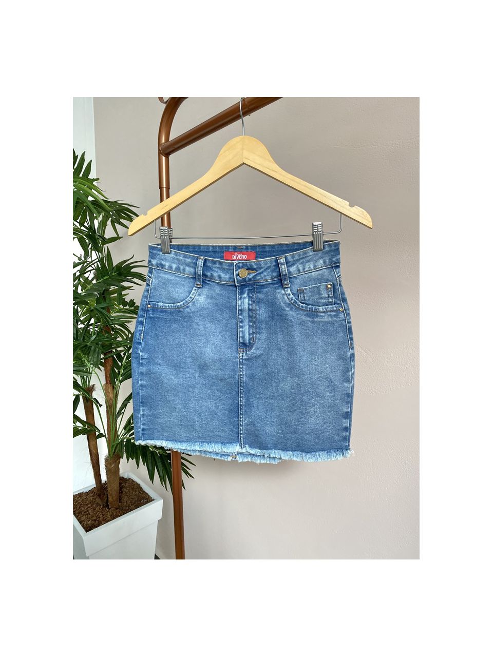 Saia Jeans com Faixa - DONNA LELLA