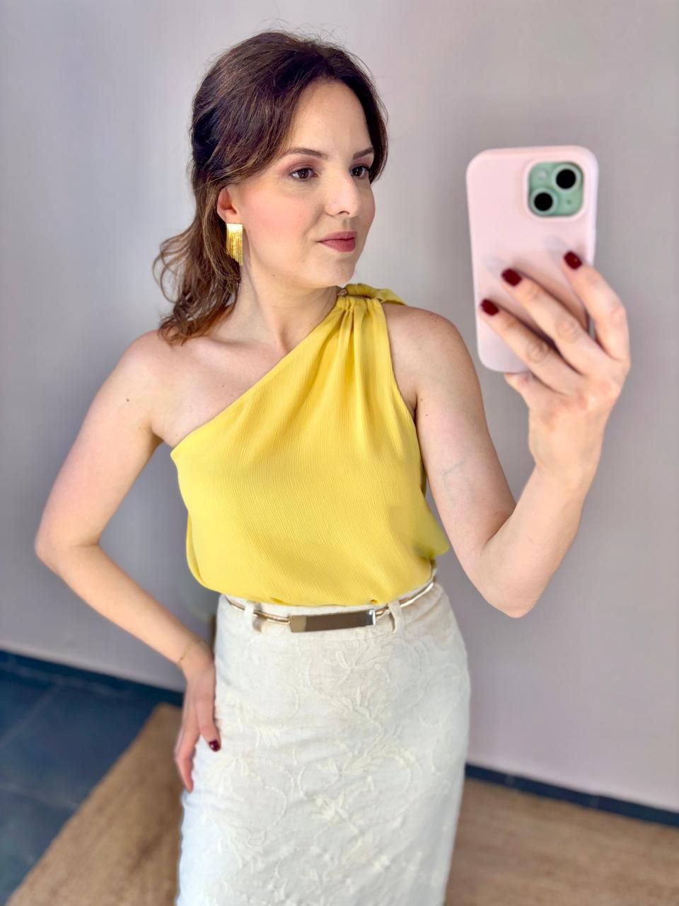 Blusa Chiffon Ombro Só - DONNA LELLA