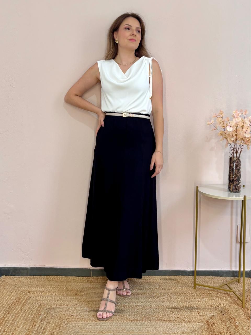 Saia Catarina - Preta - DONNA LELLA