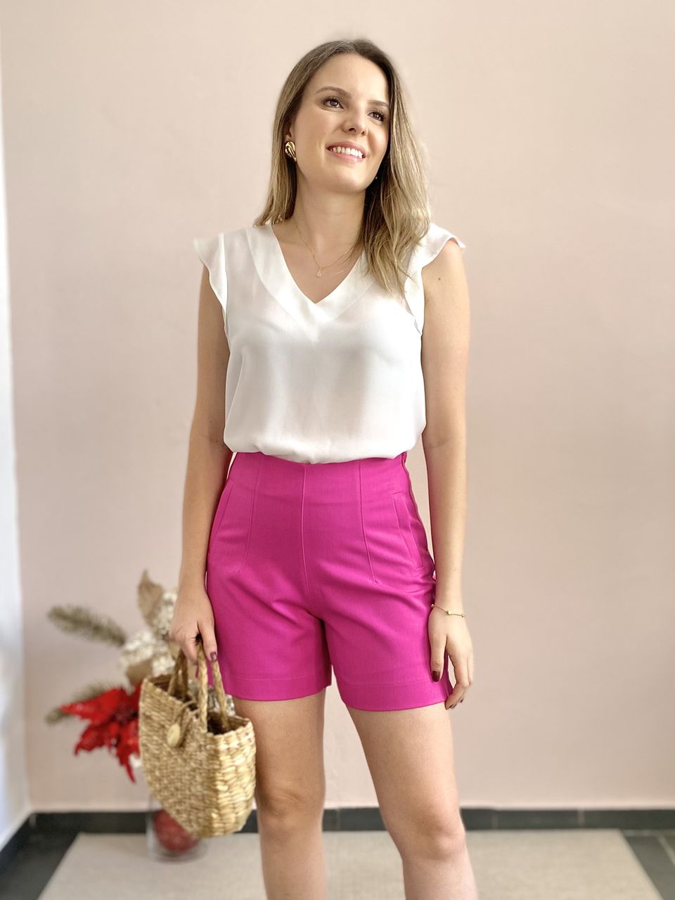 Shorts Elaine - Rosa - DONNA LELLA