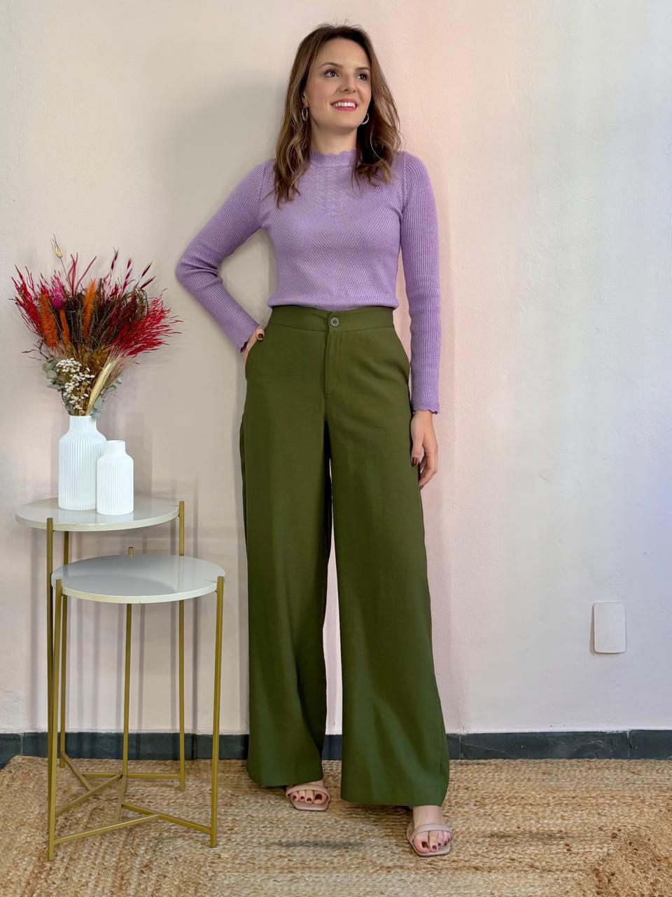 Calça Ale - Oliva - DONNA LELLA
