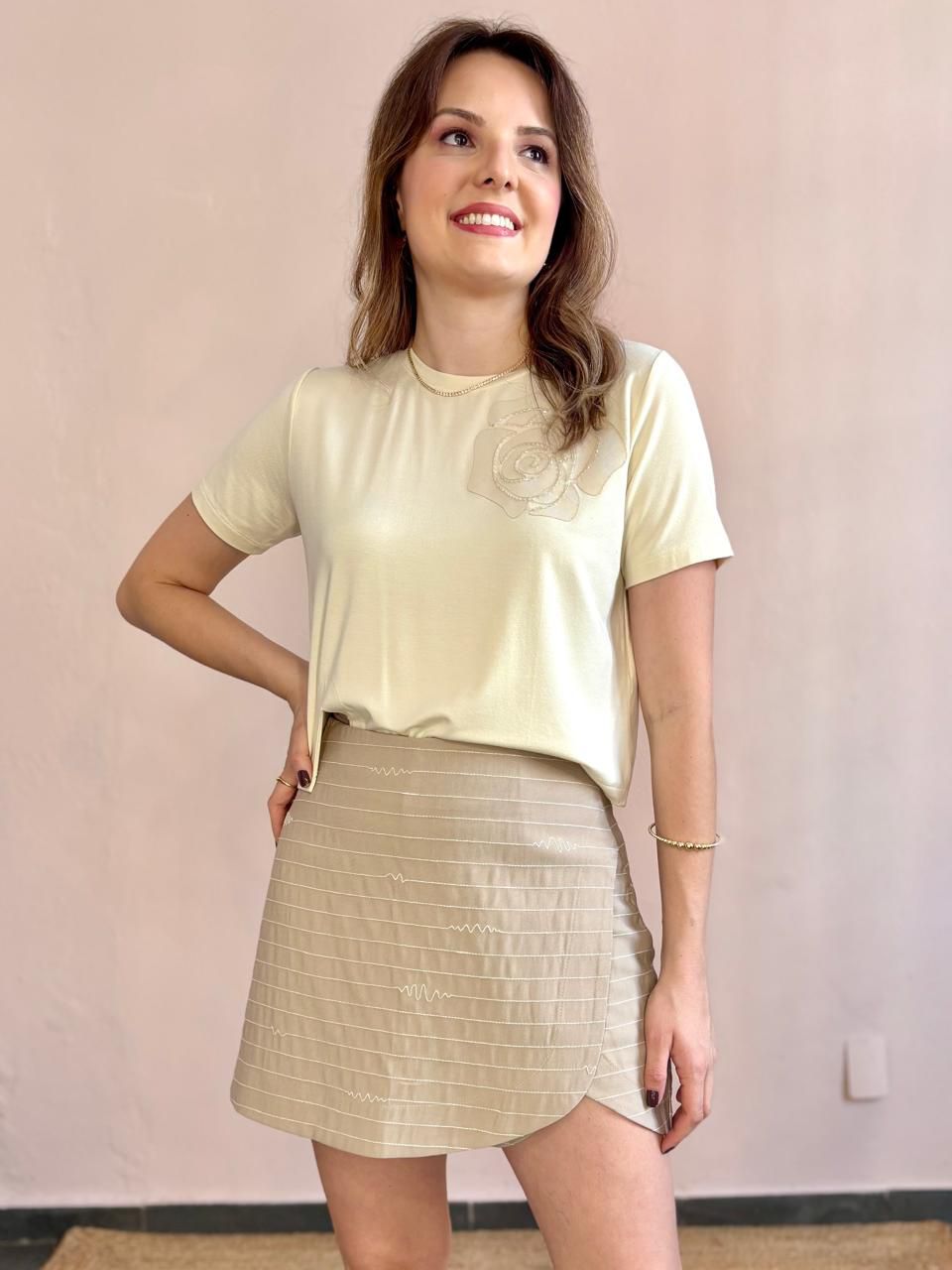 Shorts Saia Pespontado - DONNA LELLA