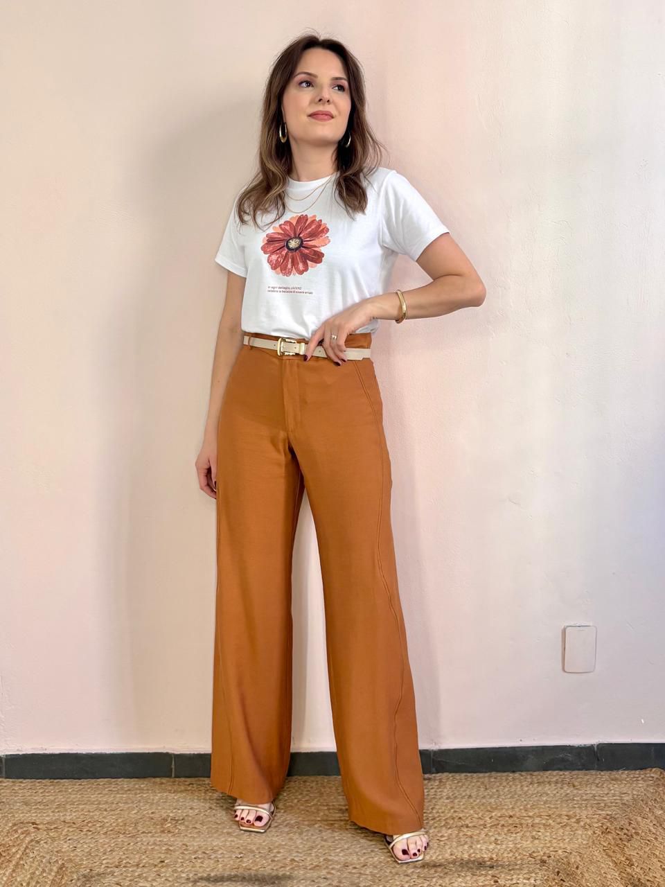Calça Wave - Caramelo - DONNA LELLA