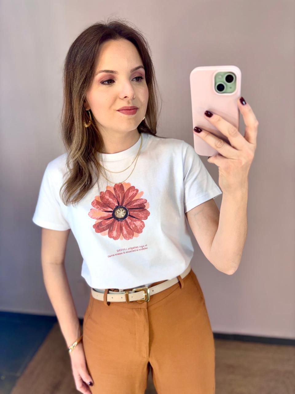 Tshirt Flor - Branca - DONNA LELLA