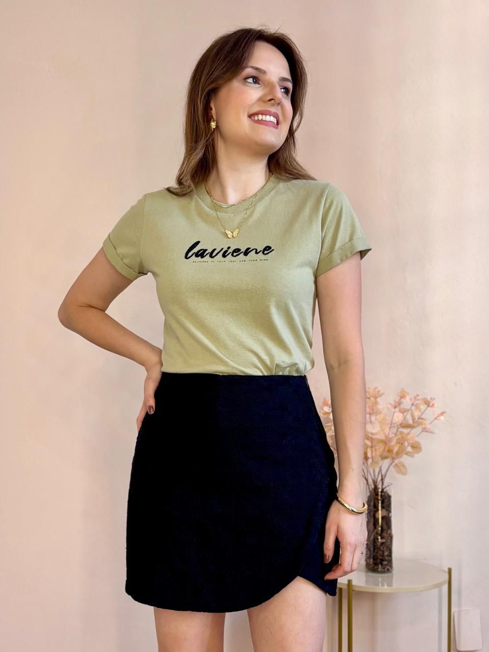 Shorts Saia Laise - Preto - DONNA LELLA