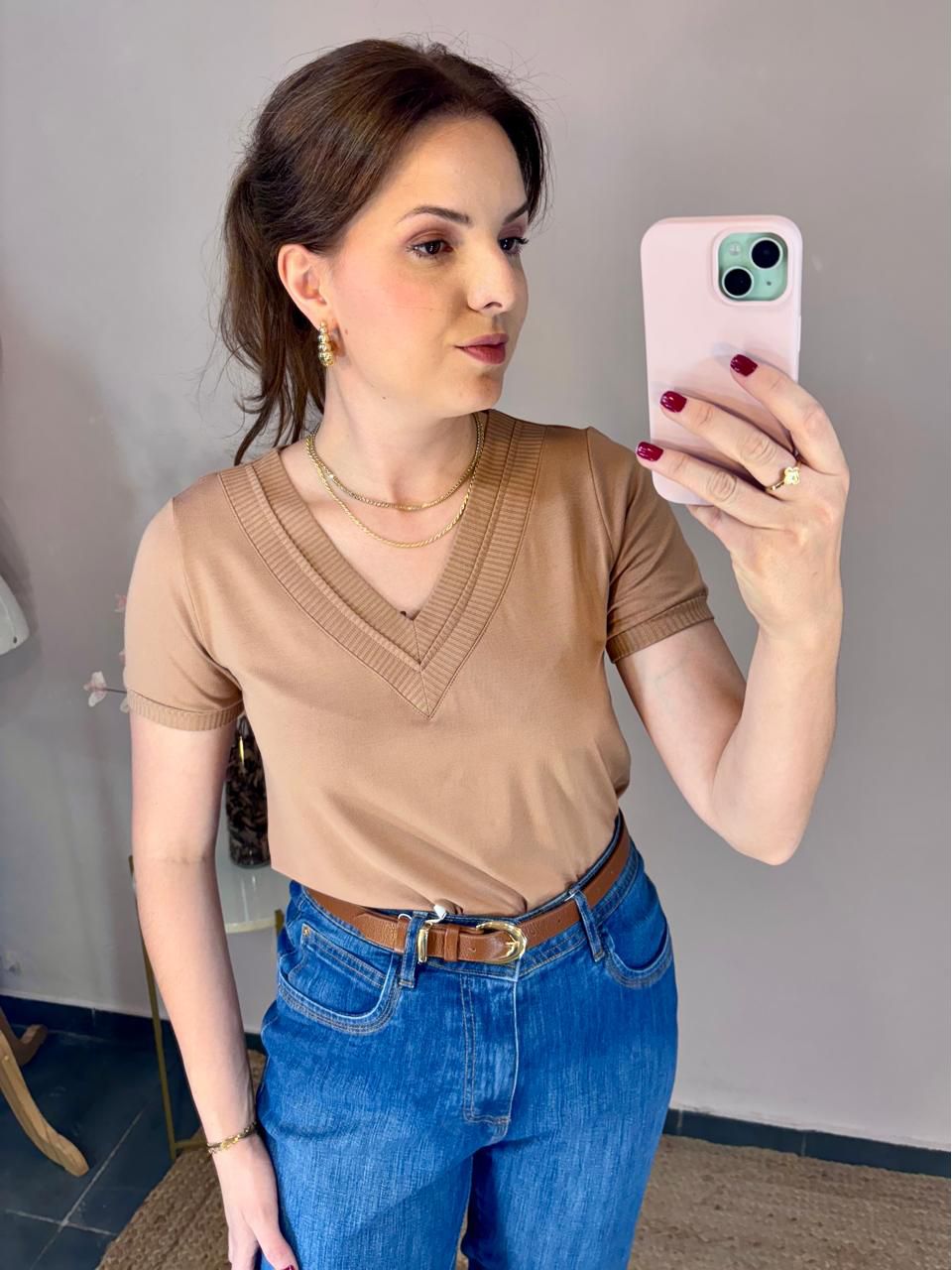 Blusa Yaz - Bege - DONNA LELLA