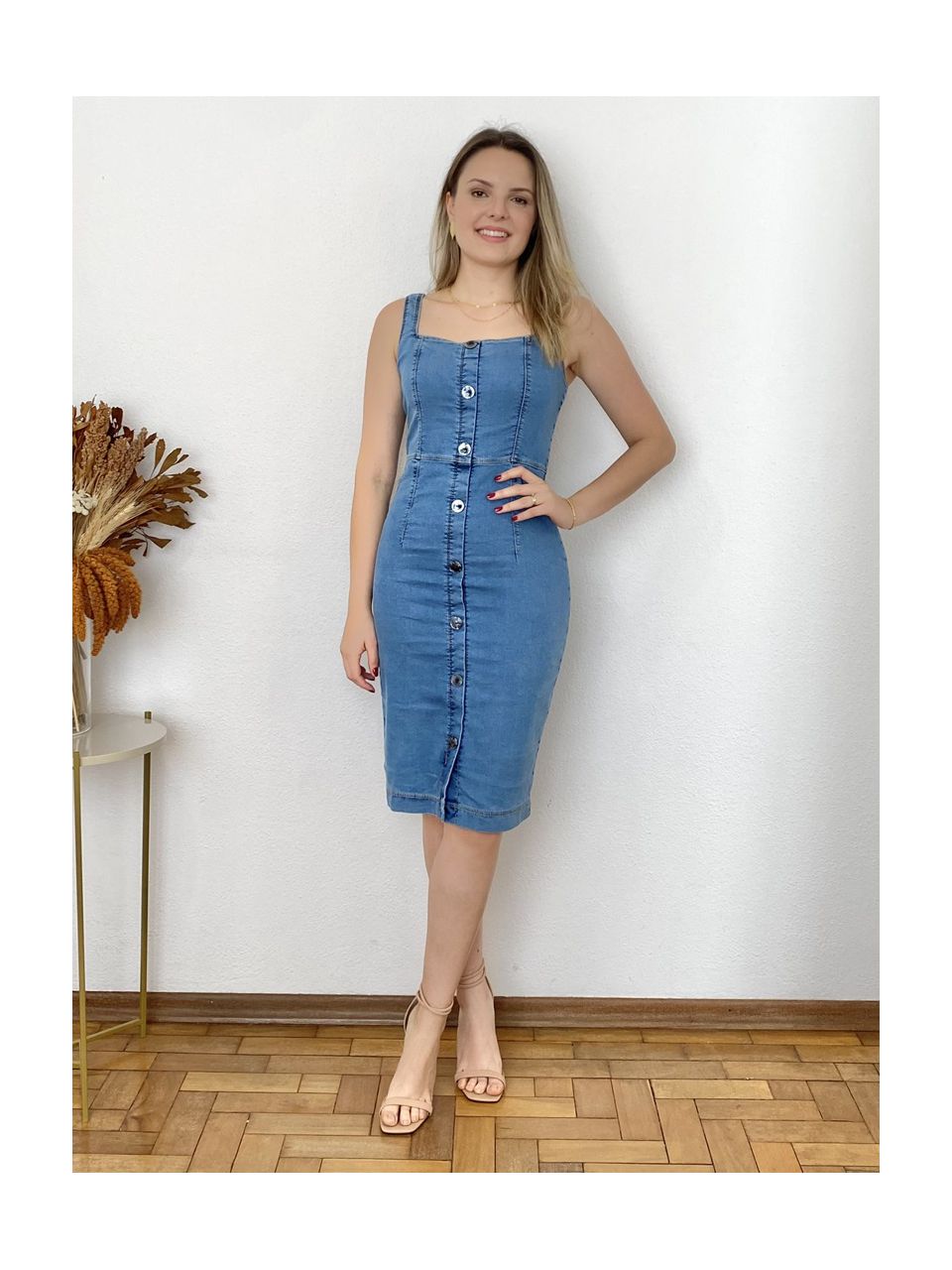 Vestido Jeans Botões - DONNA LELLA