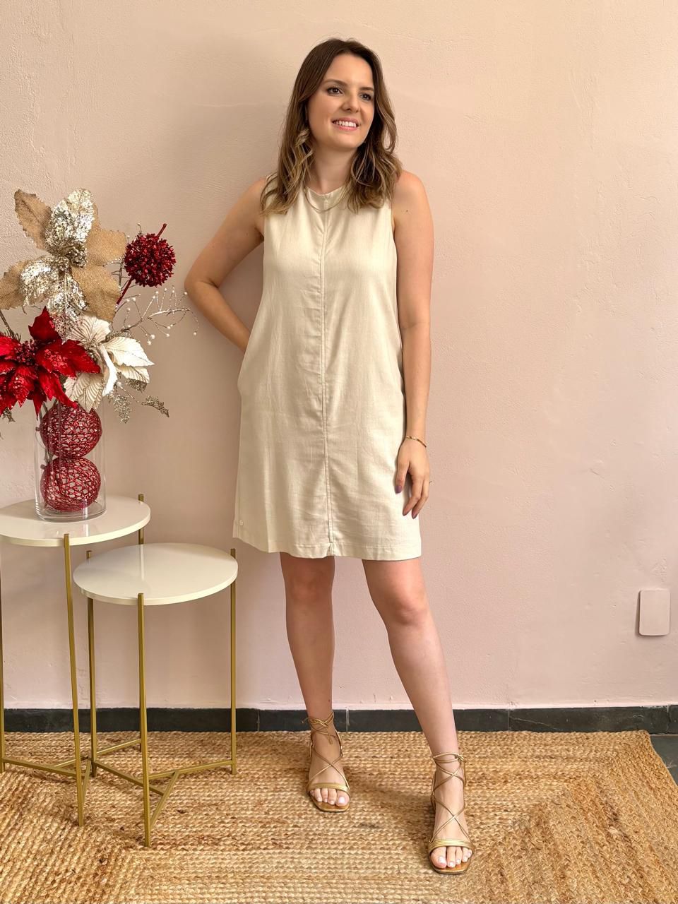 Vestido Linho Curto - DONNA LELLA