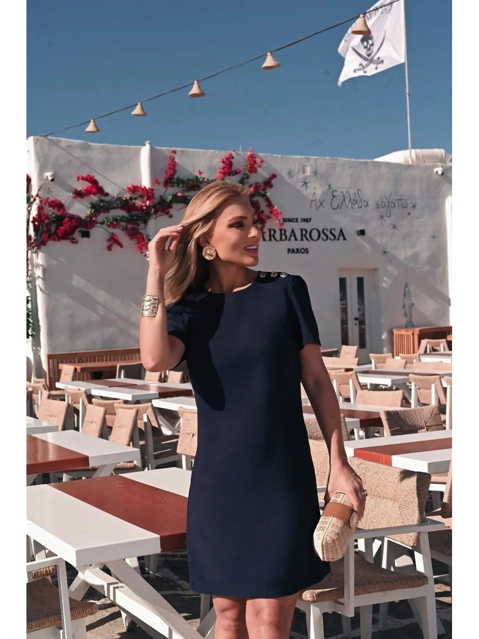 Vestido Giulia - Marinho - DONNA LELLA