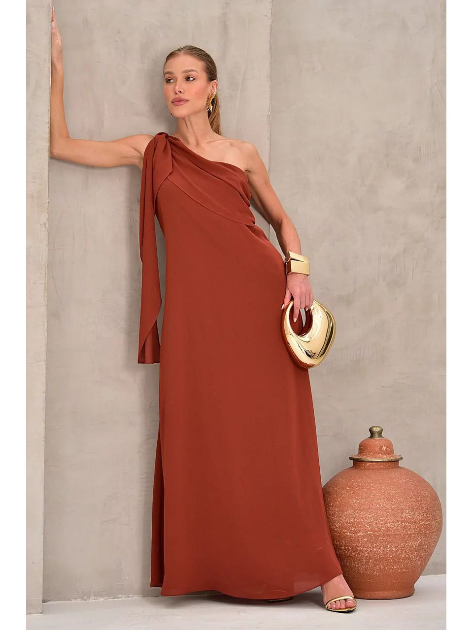 Vestido Encanto - Marrom - DONNA LELLA