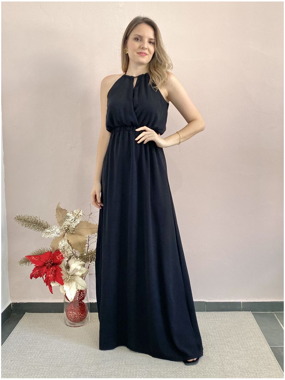 Vestido Kely Longo Crepe - DONNA LELLA