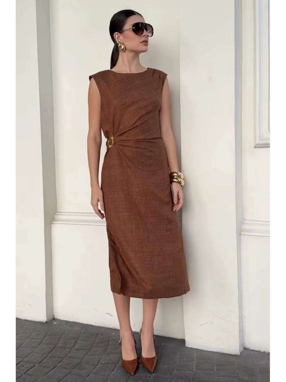 Vestido Amarilis - Marrom - DONNA LELLA