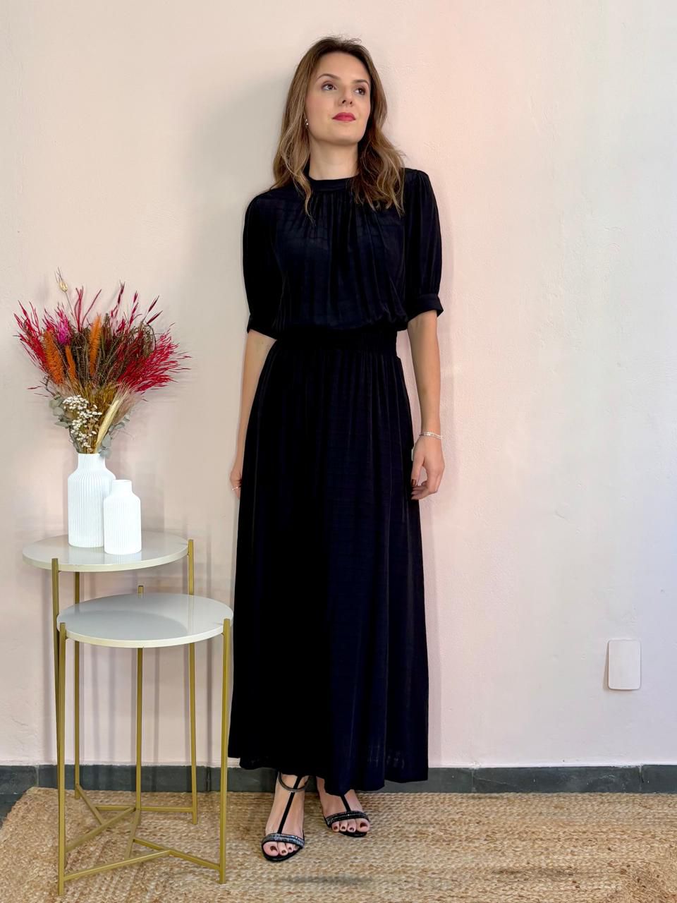 Vestido Midi Tati - Preto - DONNA LELLA