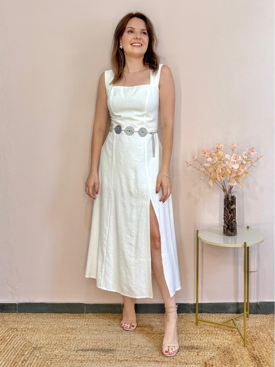 Vestido Alice Midi - Branco - DONNA LELLA