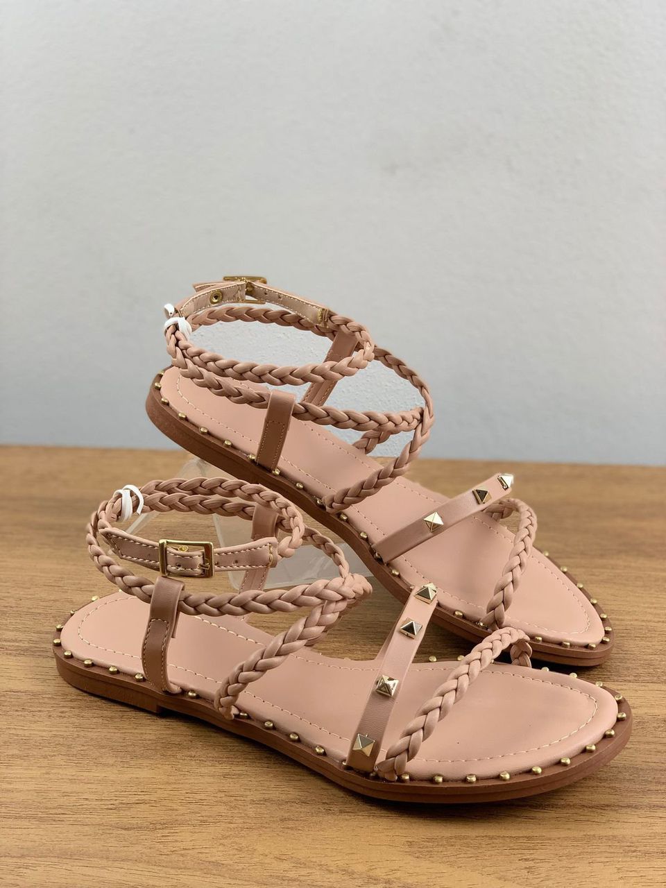 Rasteira Beanca Nude - ELL PASSOS CALÇADOS