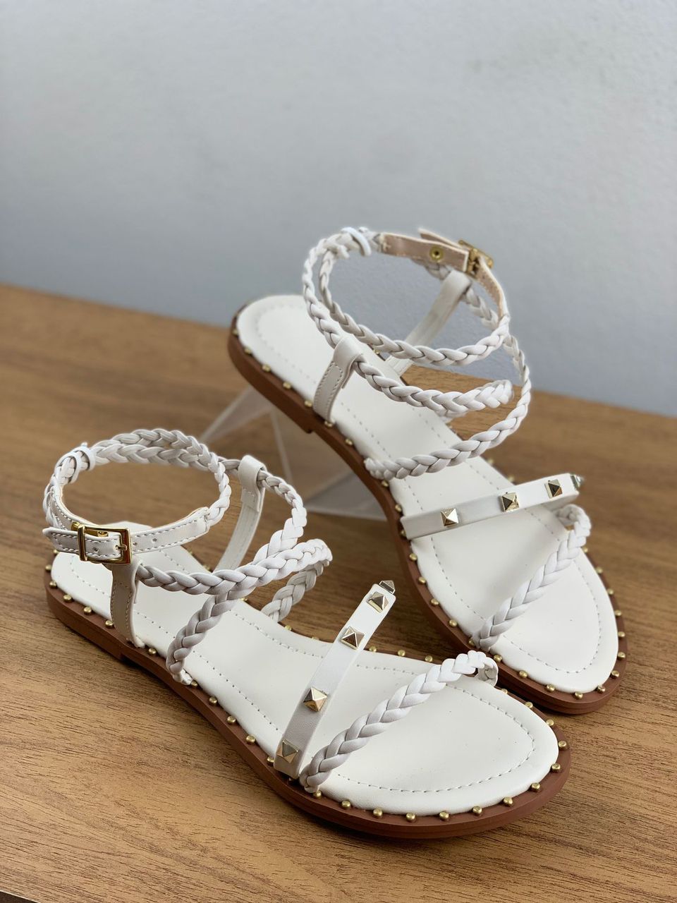 Rasteira Beanca Off White - ELL PASSOS CALÇADOS
