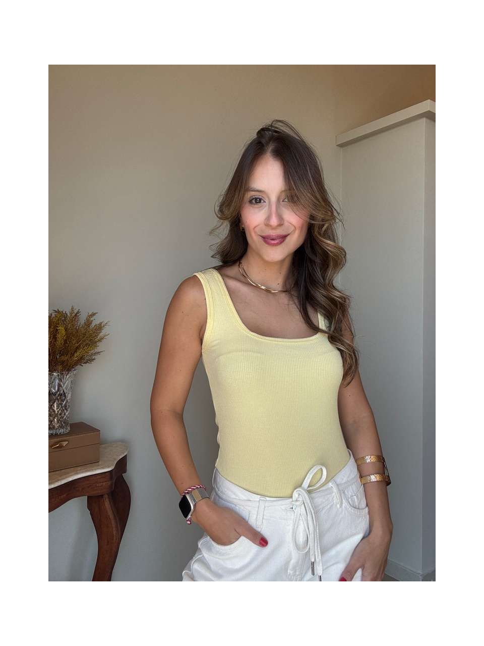 Regata Canelada Gi Amarelo - Empório Leal