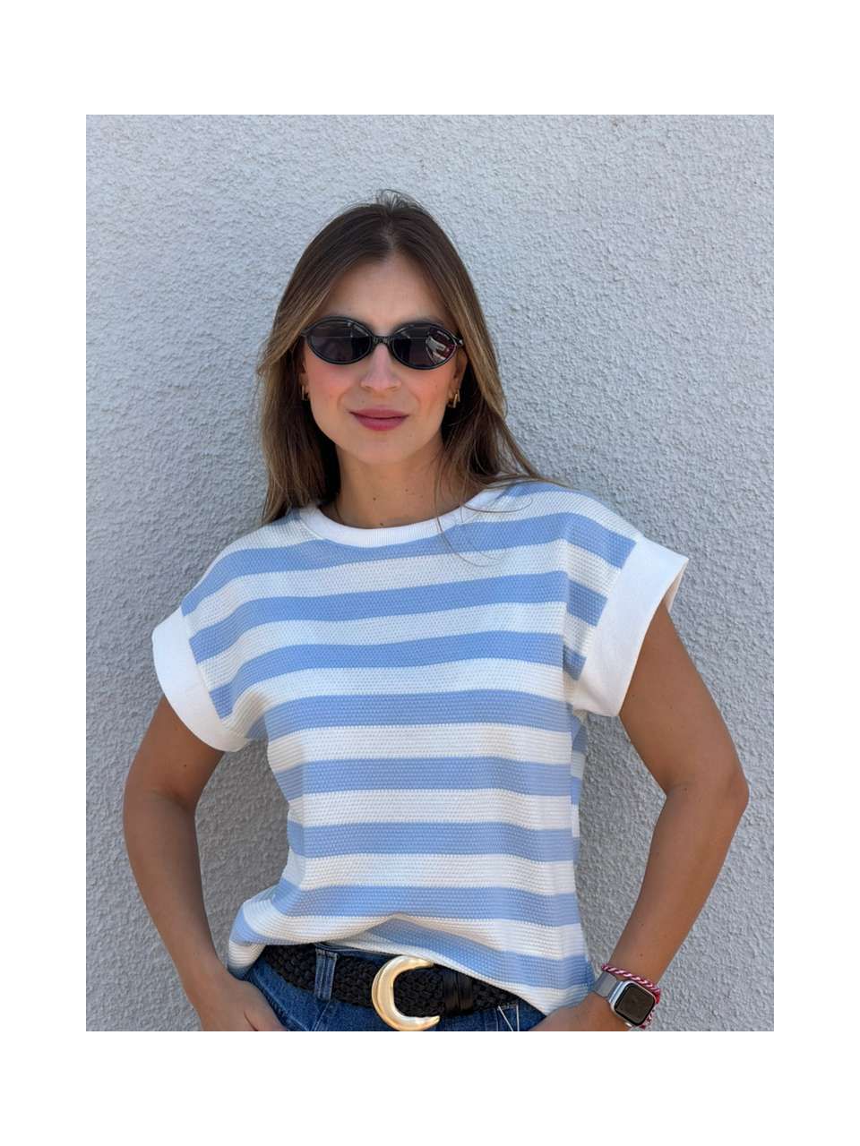 Blusa Raquel Azul - Empório Leal