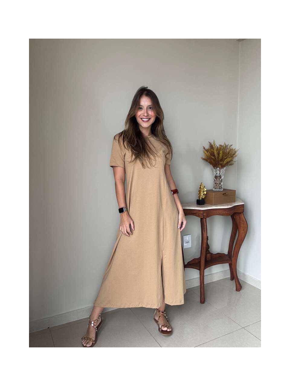 Vestido Claudia Nude - Empório Leal