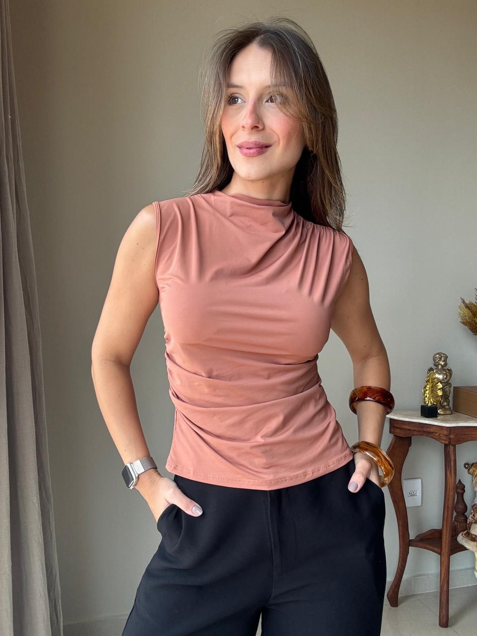 Blusa Mariana Cappuccino - Empório Leal